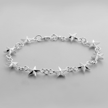 Sterling Silver Mini Star Bracelet
